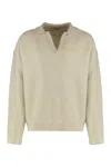 Calvin Klein Sweater With Johnny Collar In Alpaca Blend In Neutral