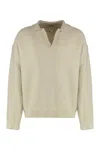 Calvin Klein Sweater With Johnny Collar In Alpaca Blend In Neutral