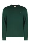 Calvin Klein Sweater With Round Neck In Wool In Green