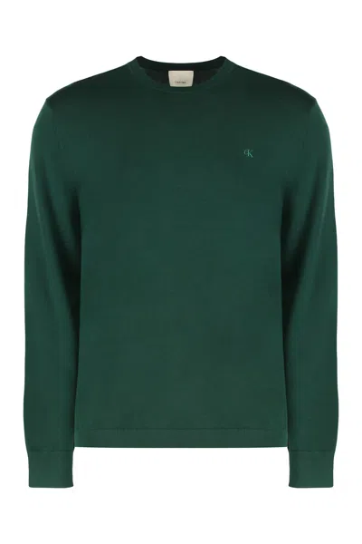 CALVIN KLEIN SWEATER WITH ROUND NECK IN WOOL