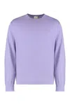 Calvin Klein Sweater With Round Neck In Wool In Purple