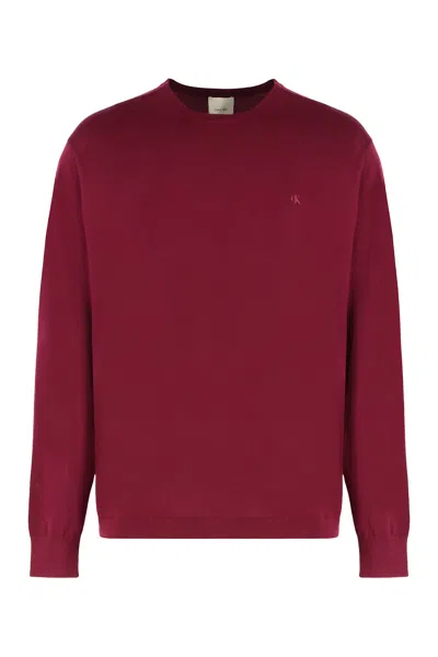 CALVIN KLEIN SWEATER WITH ROUND NECK IN WOOL