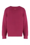 Calvin Klein Sweater With V-neck In Mixed Wool In Pink