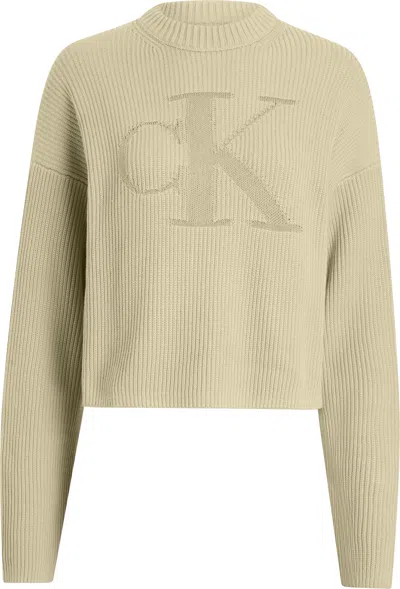 Calvin Klein Sweaters Beige In Beige Chiari E Naturali