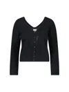 Calvin Klein Cardigan In Mixed Alpaca In Black