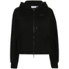 Calvin Klein Sleek Hooded Fleece Sweatshirt With Embroidery In Black