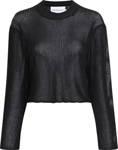 Calvin Klein Sweaters Black In Nero Neri E Grigi