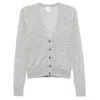 Calvin Klein Refined Regular Cardigan V-neck In Grey