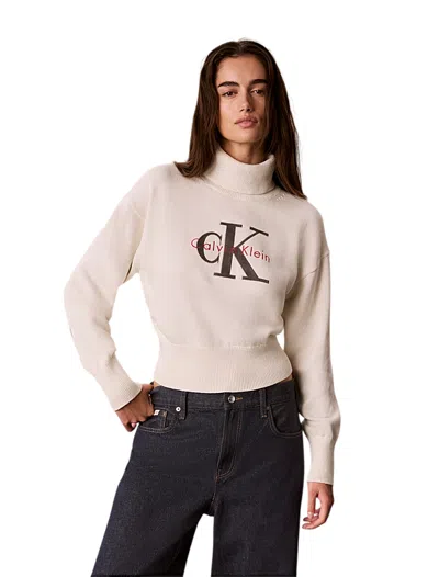 Calvin Klein Sweaters White In Multi