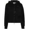 Calvin Klein Sleek Hooded Fleece Sweatshirt With Embroidery In Black
