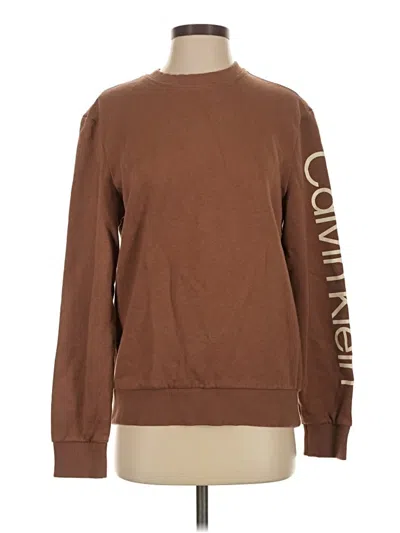 Pre-owned Calvin Klein Sweatshirt In Brown