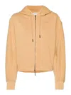 Calvin Klein Nano Logo Zipper Relaxed Hoodie Clothing In Camel