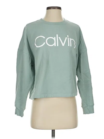 Pre-owned Calvin Klein Sweatshirt In Green