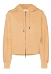 Calvin Klein Nano Logo Zipper Relaxed Hoodie Clothing In Beige