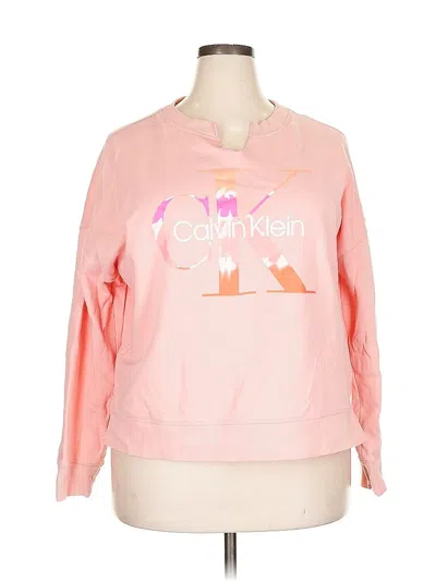 Pre-owned Calvin Klein Sweatshirt In Pink