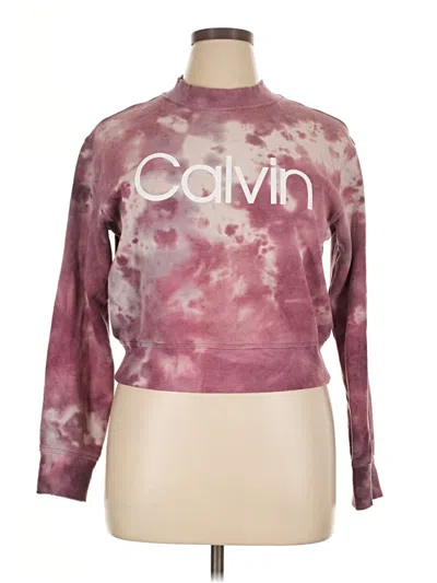 Pre-owned Calvin Klein Sweatshirt In Pink
