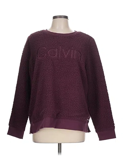 Pre-owned Calvin Klein Sweatshirt In Purple