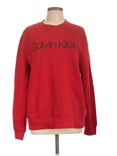 Pre-owned Calvin Klein Sweatshirt In Red