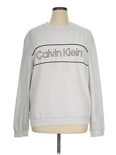 Pre-owned Calvin Klein Sweatshirt In Silver