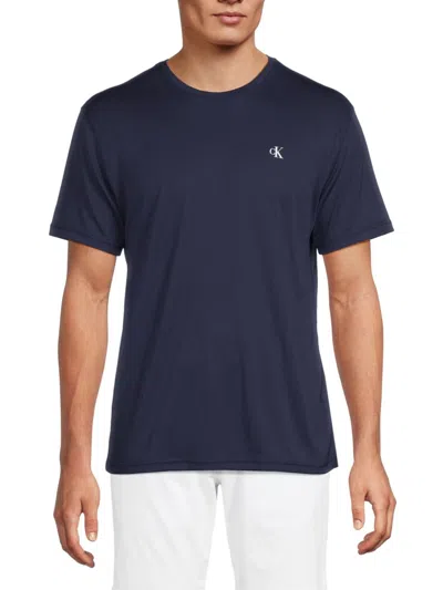 Calvin Klein Swim Men's Logo Rashguard In Navy