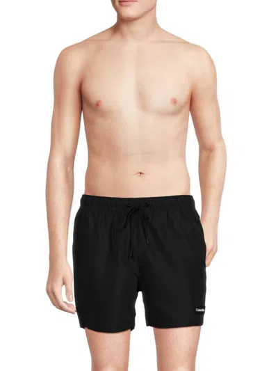 Calvin Klein Swim Men's Drawstring Swim Shorts In Black