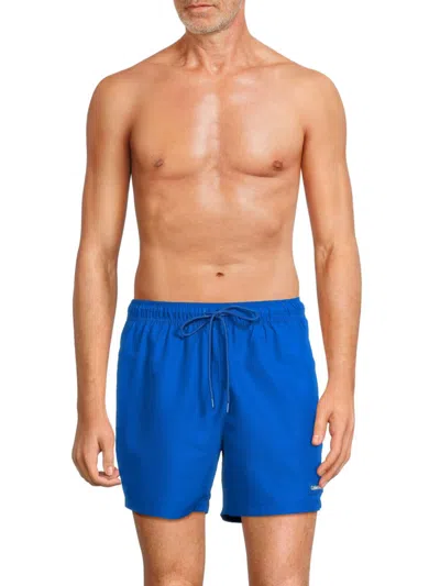 Calvin Klein Swim Men's Drawstring Swim Shorts In Blue