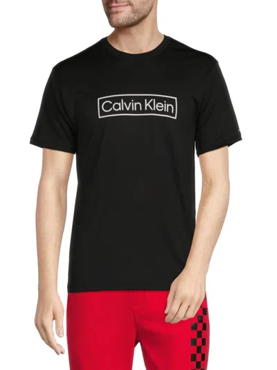 Calvin Klein Swim Men's Logo Rashguard In Black
