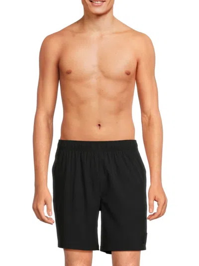 Calvin Klein Swim Men's Solid Volley Shorts In Black