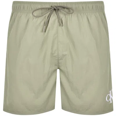Calvin Klein Swim Shorts Laurel Oak In Khaki