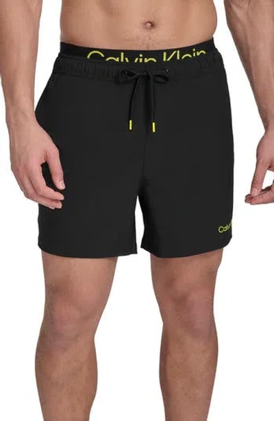Calvin Klein Swim Trunks In Black