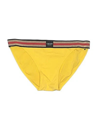 Pre-owned Calvin Klein Swimsuit Bottoms In Yellow