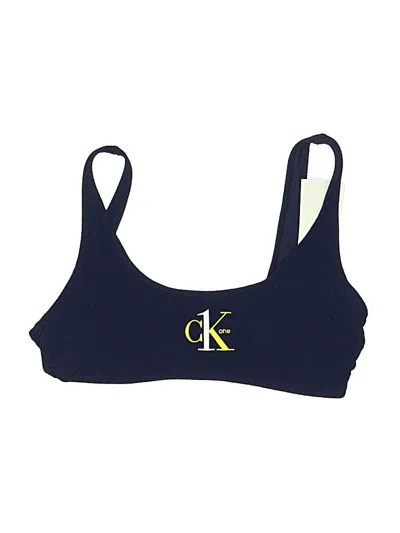 Pre-owned Calvin Klein Swimsuit Top Blue Swimwear