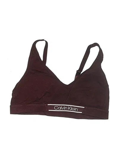 Pre-owned Calvin Klein Swimsuit Top Burgundy Swimwear