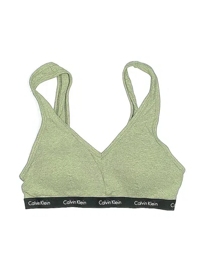 Pre-owned Calvin Klein Swimsuit Top Green Swimwear