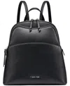 Calvin Klein Sylvie Multi-pocket Backpack Messenger In Black