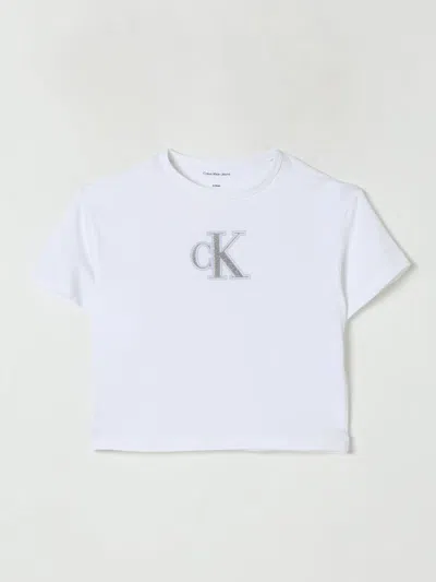 Calvin Klein T-shirt In Cotone Con Logo Ck