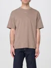 Calvin Klein Cotton Interlock T-shirt In Brown