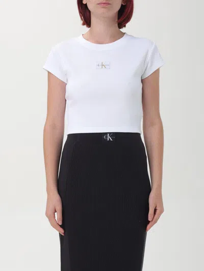 Calvin Klein T-shirt  Woman Color White In Molten