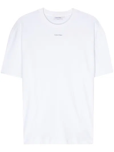 Calvin Klein Logo-print Cotton T-shirt In White