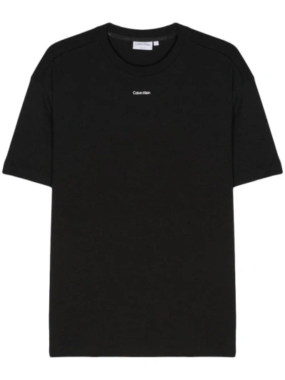 Calvin Klein T-shirt Con Stampa In Black