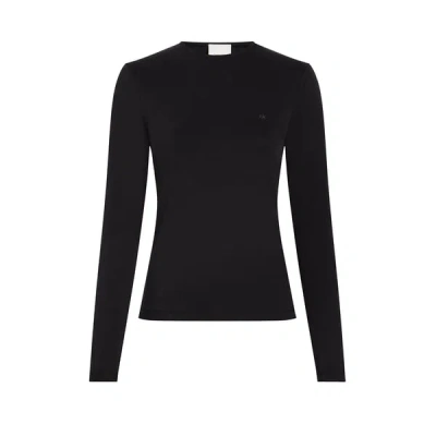 Calvin Klein T-shirt Manches Longues In Black