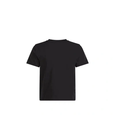 Calvin Klein T-shirt Slim Court En Coton In Black
