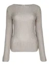 Calvin Klein Boat Neck Silk Blend Relaxed Sweater