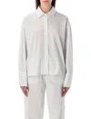 Calvin Klein Pinstripe Shirt In White
