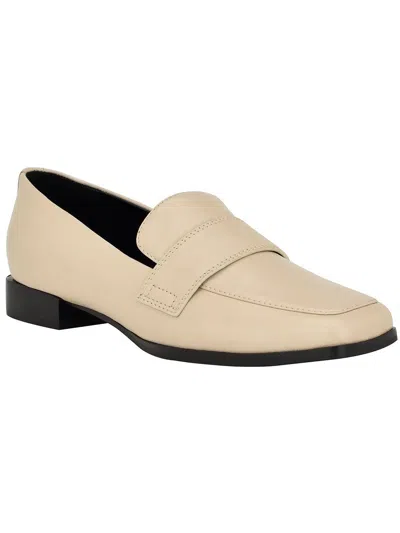 Calvin Klein Tadyn Mens Leather Loafers In Neutral