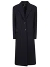 Calvin Klein Tailored Long Coat With Classic Notch Lapel And Silhouette In Black