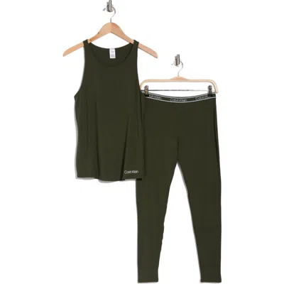 Calvin Klein Tank & Joggers 2-piece Pajama Set In P9r Duffle Bag