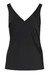 Calvin Klein Satin V-neck Sleeveless Top