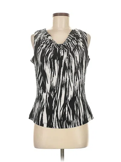 Pre-owned Calvin Klein Tank Top Black Halter Neckline Tops