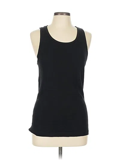 Pre-owned Calvin Klein Tank Top Black Halter Neckline Tops